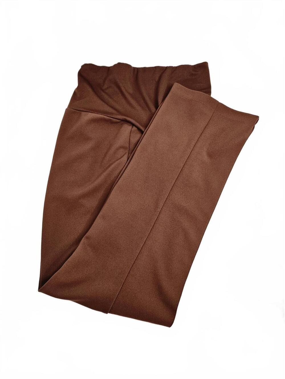 Destination Maternity Women's Brown High Waist Maternity Stretch Pants Size Lg